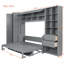 Grand lit escamotable mural avec placard, tiroirs et tablettes-609783138
