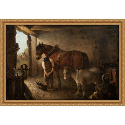 A Farrier Shoeing A Plough Horse