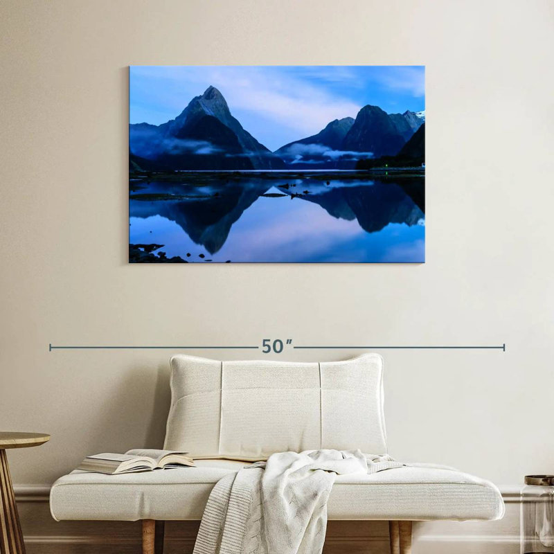 Nicci Mirrored Milford Sound, 26'' H x 39'' W