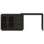 Meuble-lavabo extensible Yokota avec 3 tiroirs et 2 portes en acrylique-126593775