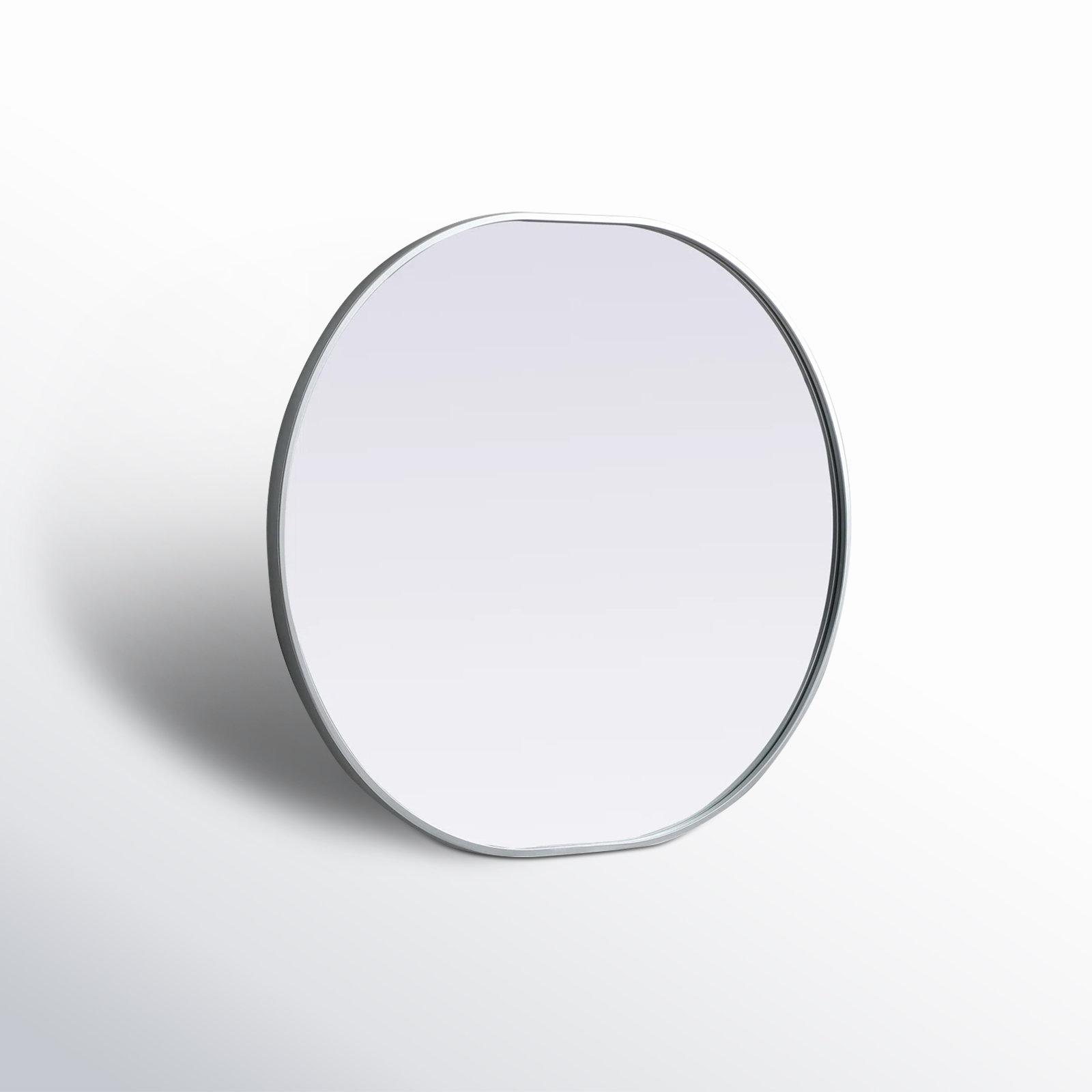 Sabine Metal Pill Wall Mirror, Silver, 36" x 27"