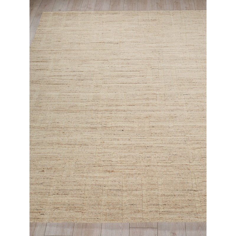 Malmo hand-knotted New Zealand Wool Beige Area Rug, 8'X10'