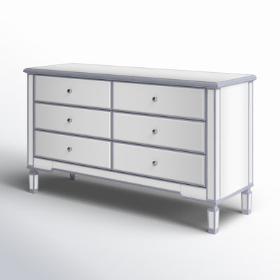 Commode double à miroir 6 tiroirs Brixton