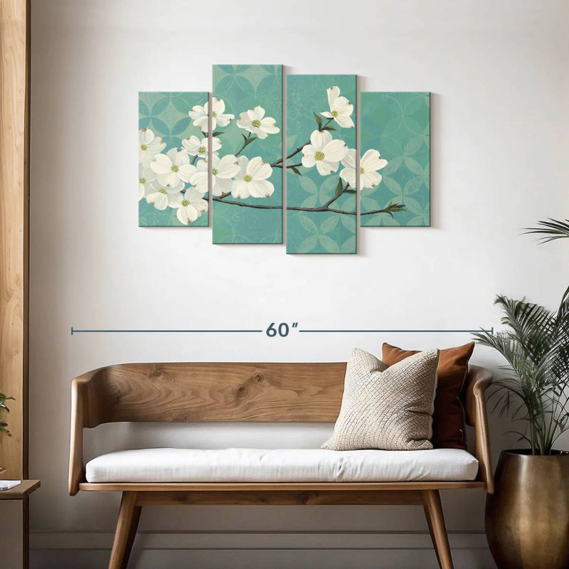Harnek Dogwood Blossoms, H 27 po x l 43 po