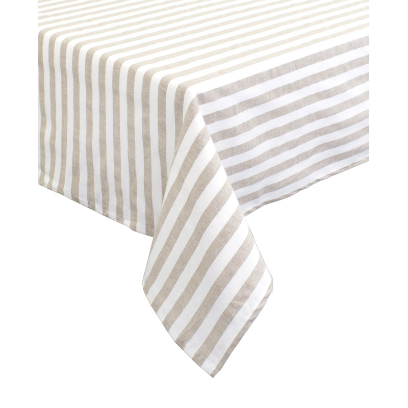 Nappe en coton beige rayée Everyday Design