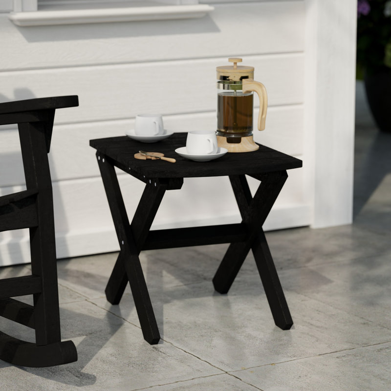Classic Rectangular Side Table, Black