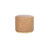 Drift Ottoman With Wood Base - Sand Faux Leather-971324956