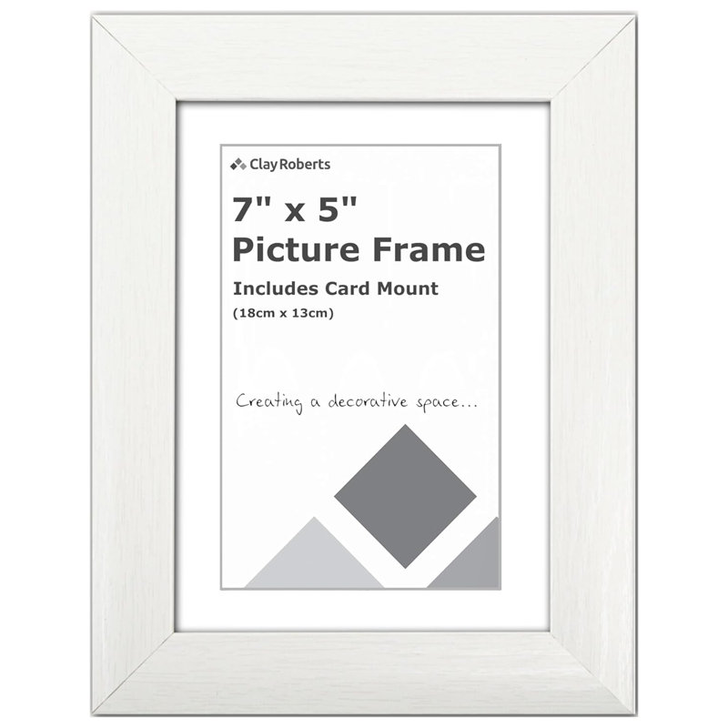 Matte Picture Frame with Mat, White