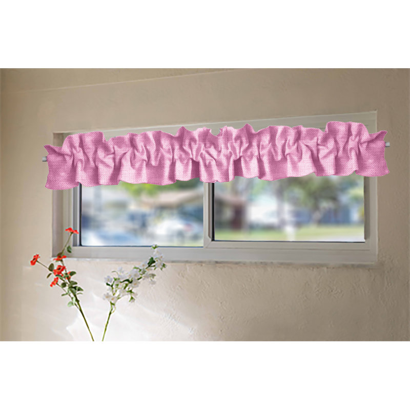 Cantonnière à volants, L 144 po x L 9 po, Rose