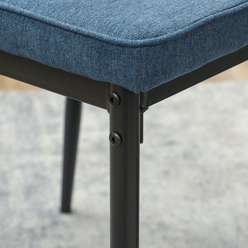 47cm H Polyester Upholstered Side Chair, Blue