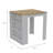 Tanna Kitchen Counter Dining Table with Three Side Shelves, Top Counter Table and Two Legs, Freestanding Kitchen Table-1927928384