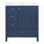 Meuble-lavabo autoportant de 30 po avec lavabo, 2 tiroirs et portes à fermeture en douceur-433798057