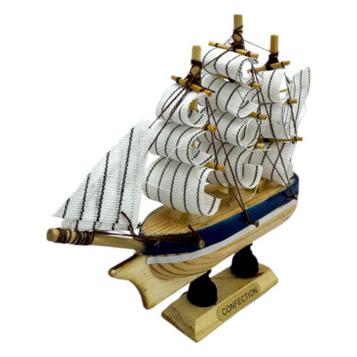 Confection-Wooden Sailing Ship Figurine