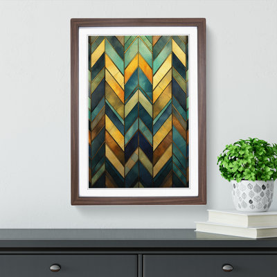 Chevrons Nouveau 1 Piece Single Picture Frame Wall Art