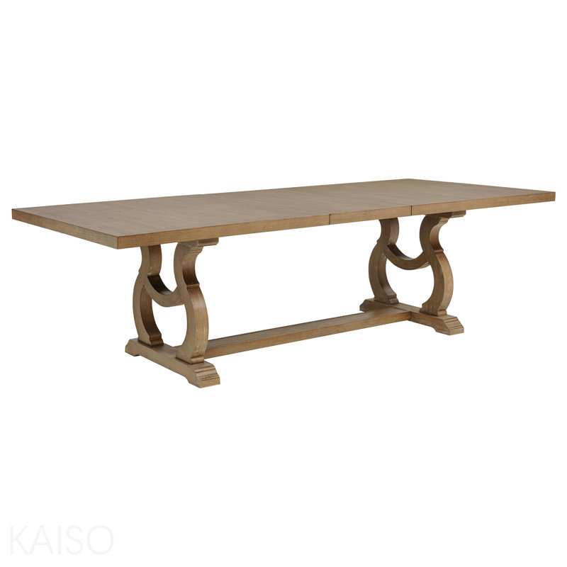 Brown Trestle Rectangular Dining Table