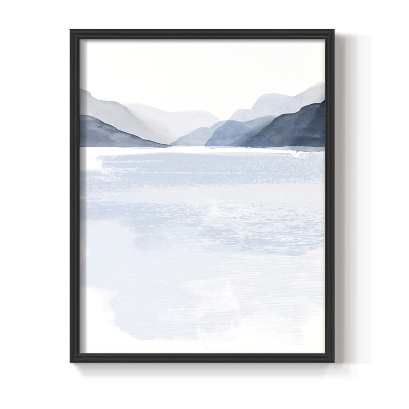 Glacial Lake II, reproduction encadrée - bois massif, Noir, H 10 po x l 8 po