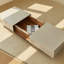 Table basse de luxe crème avec rangement
