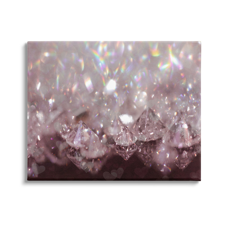 Dazzling Bling Gems Luxury Fashion Glam Jewels by Daphne Polselli - Floater Frame Photograph on Canvas