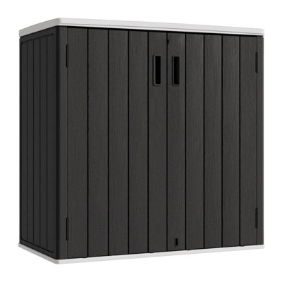 Decksplore 280 Gallons Double-Door Vertical Resin Storage Cabinet with Floor by Decksplore
