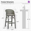 Tabouret de bar en PE en rotin avec accoudoirs ergonomiques PURPLE LEAF-565156589