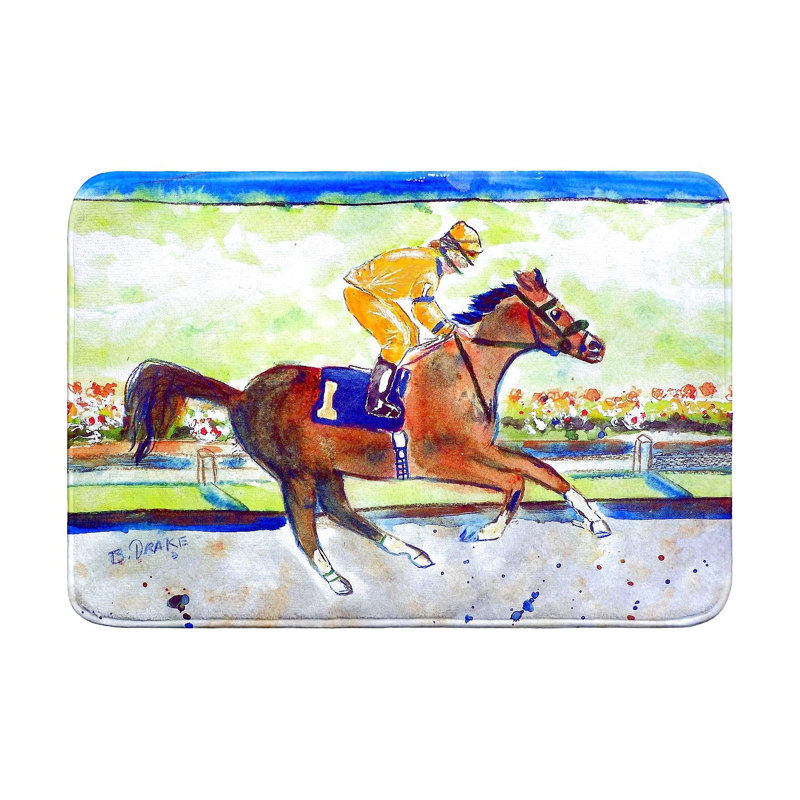 Tapis de bain Racing, L 36 po x l 24 po, Jaune
