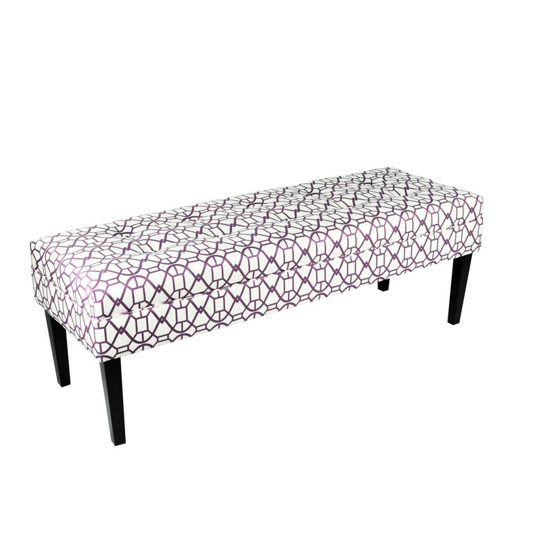 Seguis Upholstered Bench, Purple