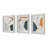 S/3 22x26x0.6" Marcia Mirror-Framed Wall Art