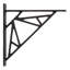 Ande Cast Iron Shelf Bracket - Black Powder Coat