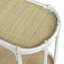 Table d'appoint ovale en rotin Wren, blanc / naturel-1618062941