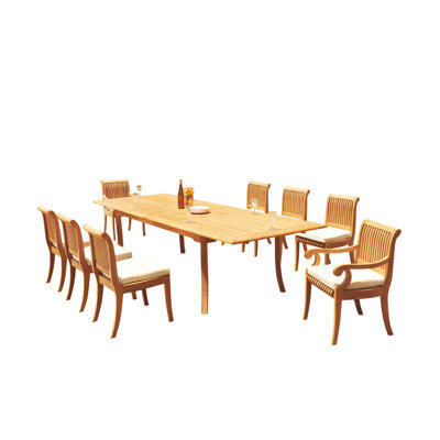 Ensemble repas 9 pièces teck Massenburg