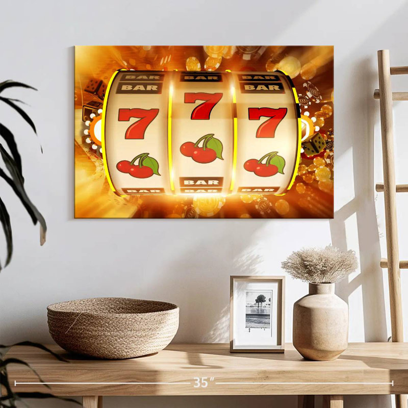 Senne Casino Slot Machine Win, 20" H x 30" W