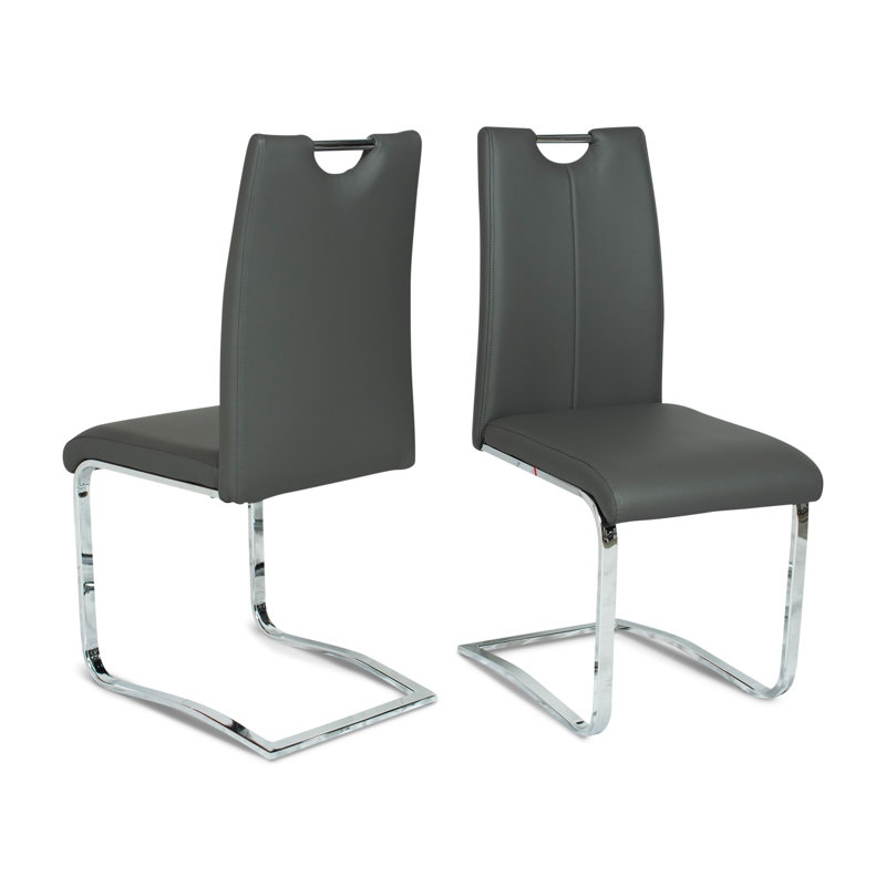 Commer Upholstered Side Chair in Grey