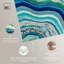 «Blue Green Abstract Agate II», art abstrait bleu sarcelle par -1062629048-1062629055