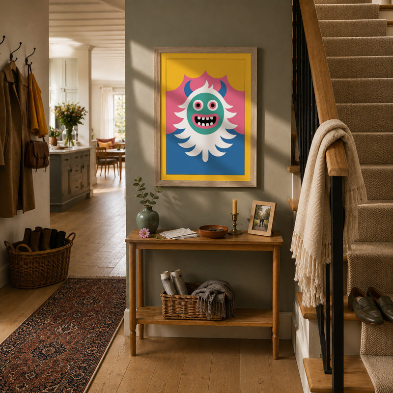 Cheerful Monster Modern - Print, A3 - 42.0 x 29.7 cm, Oak