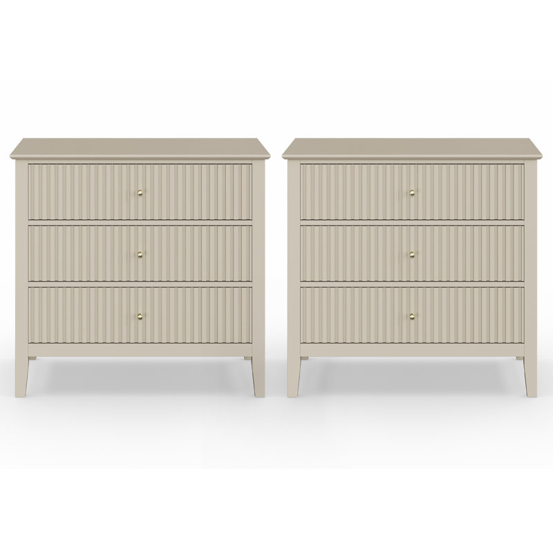 3 Drawer, Beige