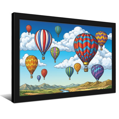 Colorful Hot Air Balloons Flying High