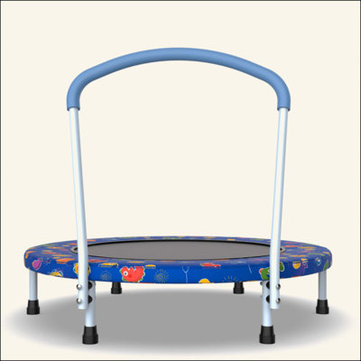 Mini trampoline d'intérieur pour enfants de 1 à 6 ans avec poignée extérieure amusante pour les enfants