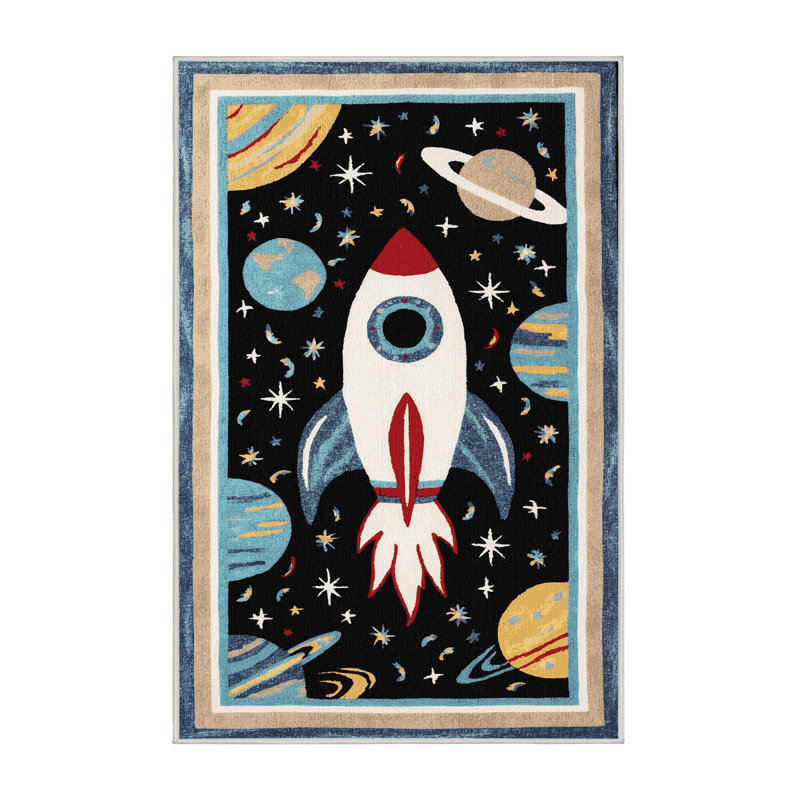 Machine Washable Space Beige Area Rug, Runner 2' x 4'