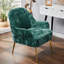 Divij Velvet Armchair with Footstool-819241609
