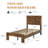 Farmhouse Bed Frame Twin Size，Wooden Platform Bed Frame with Headboard No Box Spring Needed-74090148-74112608