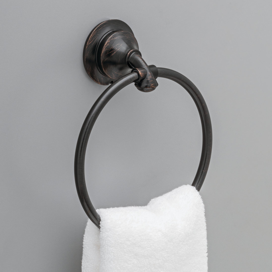 Linden™ Wall Mount Round Closed Towel Ring Bath Hardware Accessory Delta