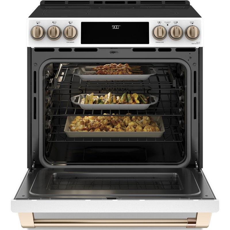 Matte White 30" Induction Range with Warming Drawer