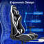 Fauteuil de jeu à bascule ergonomique avec massage Hoffree-113470395