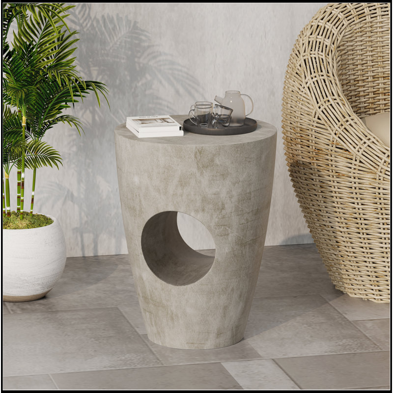 SIRIUS WEATHER-RESISTANT PATIO SIDE TABLE, PERFECT FOR OUTDOOR RELAXATION AND ELEGANT DECOR