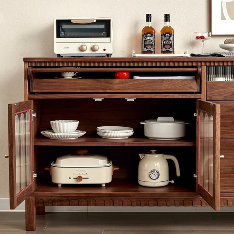 Buffet de rangement rétro multifonctionnel, H 35,43 po x l 70,87 po x P 17,72 po