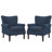 Ameera Upholstered Armchair with Nailhead Trim-107291596