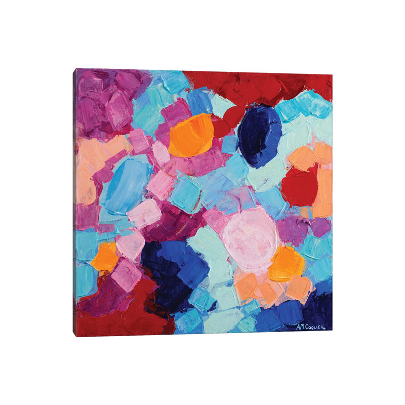 Flower Amoebic Party I by Ann Marie Coolick - Wrapped Canvas Painting, 45.72 cm H x 45.72 cm W