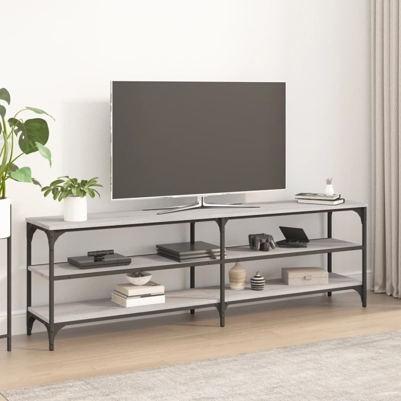 Carlena Unfinished TV Stand for TVs up to 50", Grey Sonoma