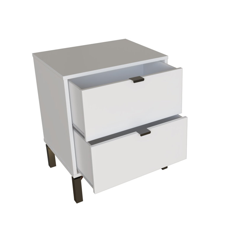 Ausencio Nightstand, White