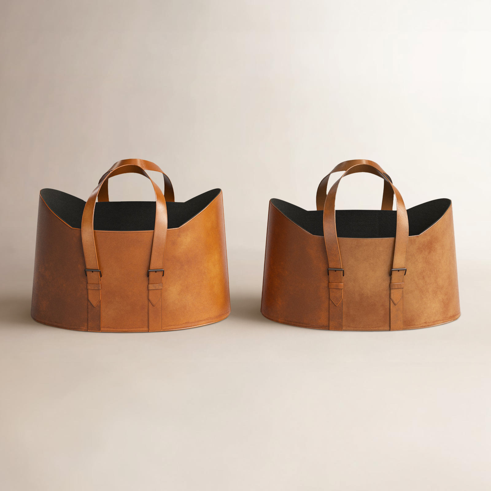 Handmade Genuine Leather Storage Bin